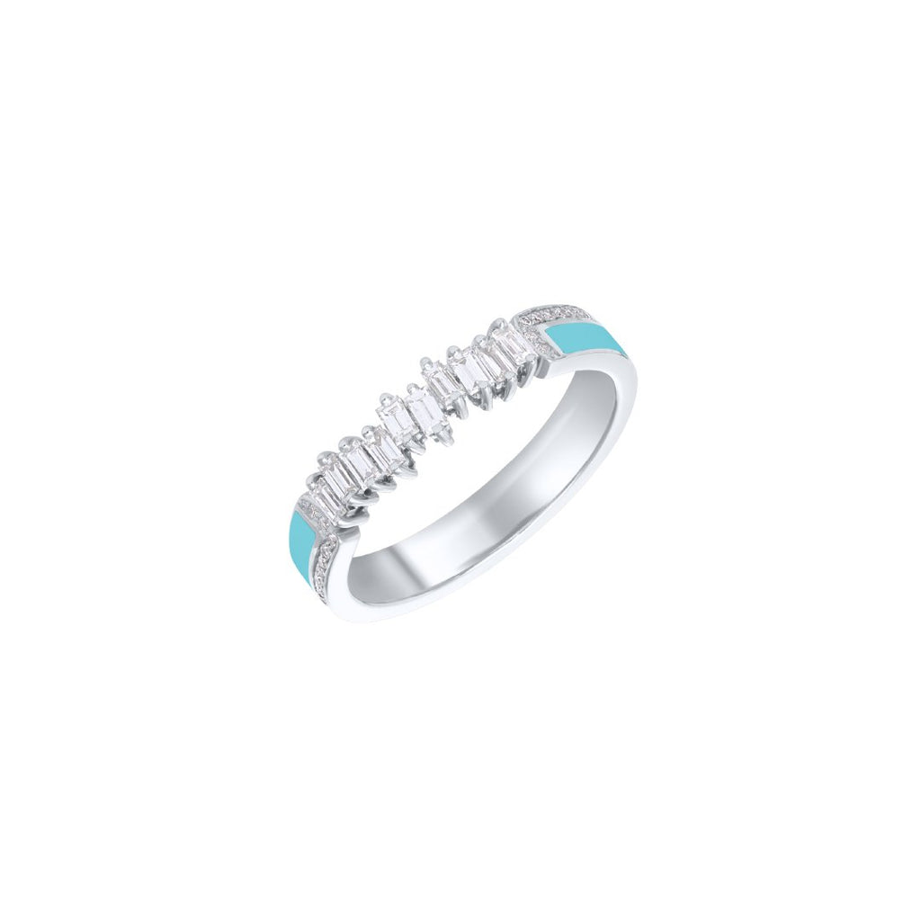 Al Salam Ring, Turquoise, White Gold