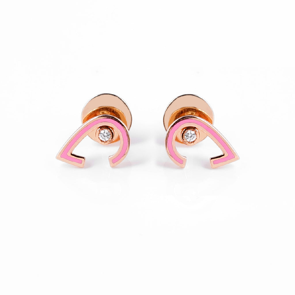 Anda Earrings, Pink