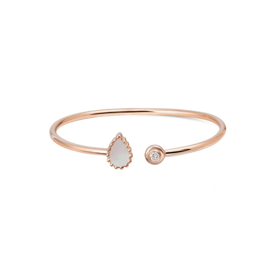 Baby Bangle, Mother of Pearl, Rose Gold