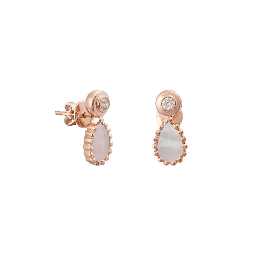 Baby Earring, Mother of Pearl, Rose Gold