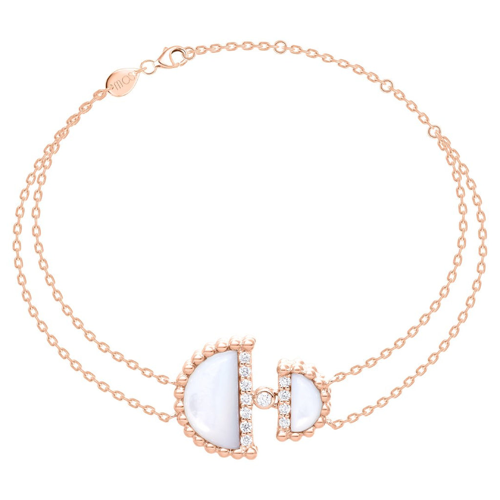 Etlala Chain Bracelet, Mother of Pearl, Rose Gold