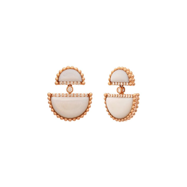 Etlala Earring, Mother of Pearl, Rose Gold, Short