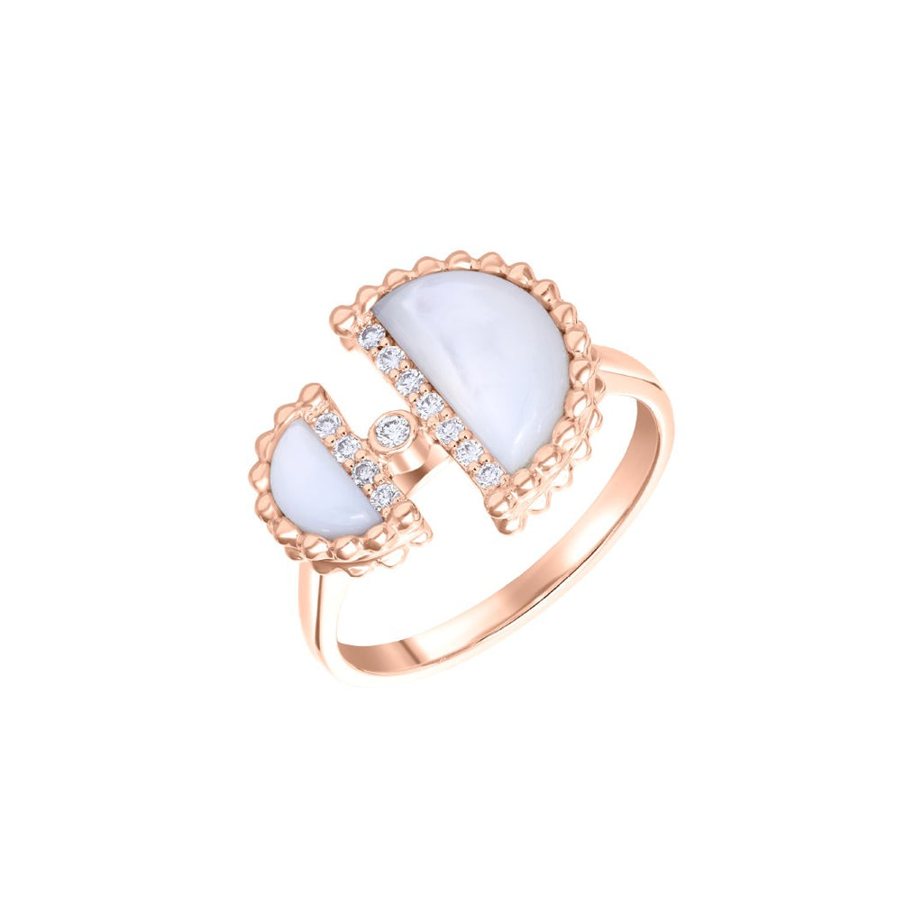 Etlala Mini Ring, Mother of Pearl, Rose Gold