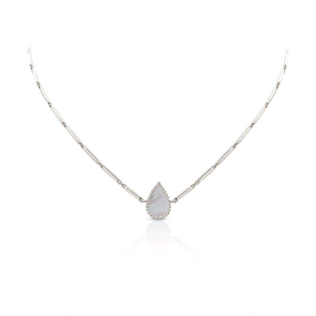 Hayma Choker, Mother of Pearl, White Gold