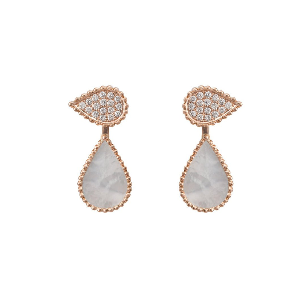 Hayma Diamonds Earring, Mother of Pearl, Rose Gold