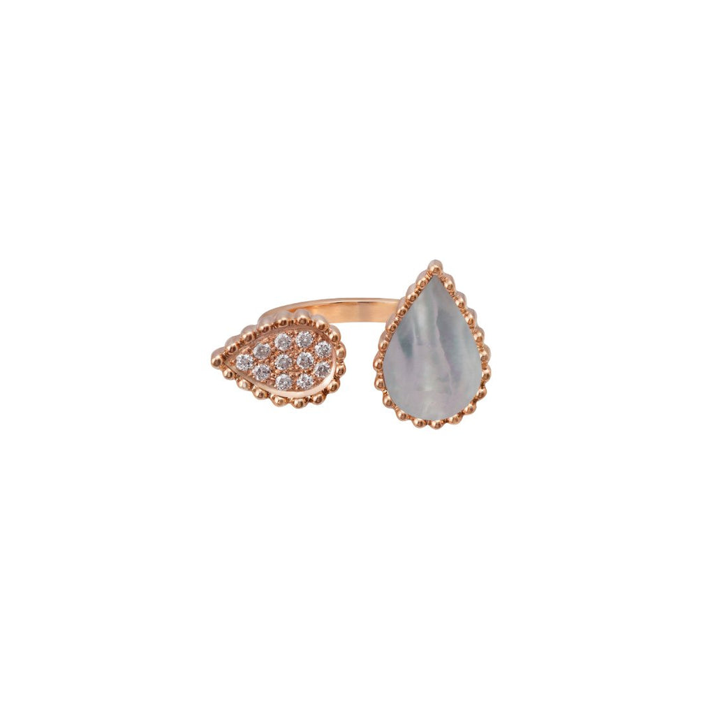 Hayma Diamonds Petite Ring, Mother of Pearl, Rose Gold