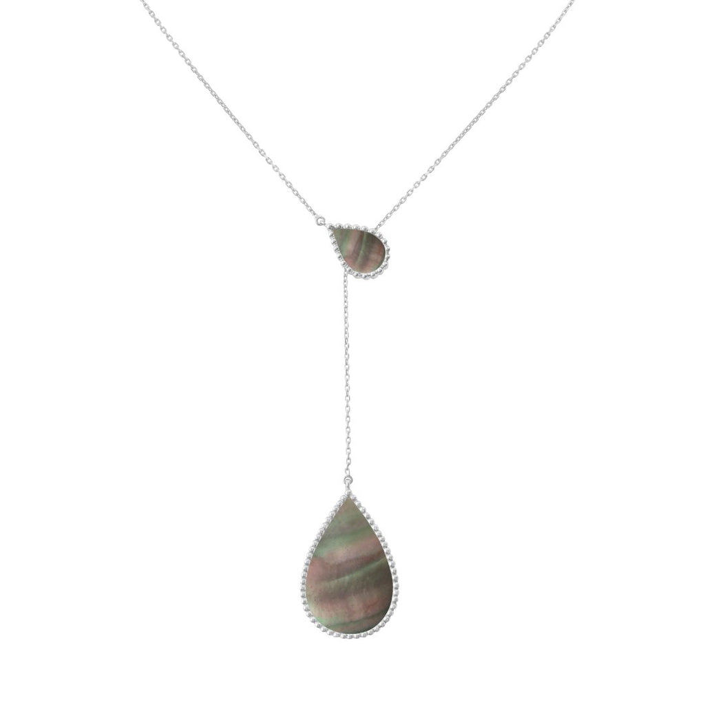 Hayma Set, Grey Mother of Pearl, White Gold