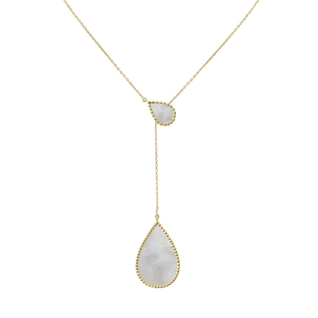 Hayma Necklace, Mother of Pearl, Yellow Gold