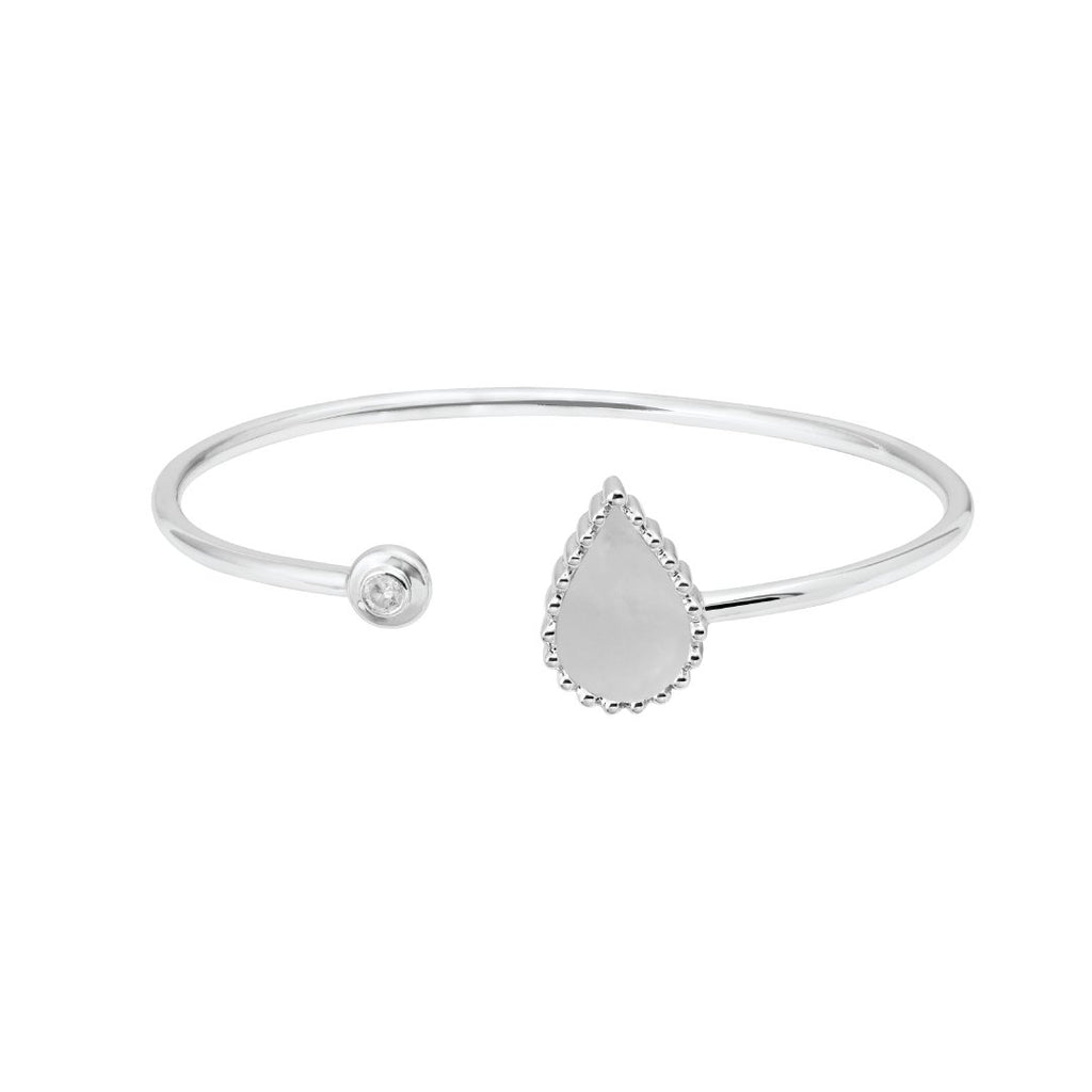 Hayma One Bangle, Mother of Pearl, White Gold