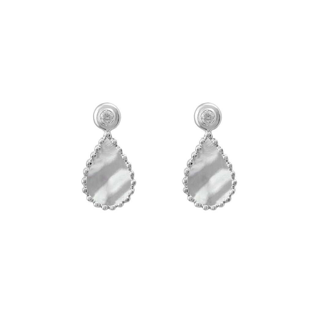Hayma One Earring, Mother of Pearl, White Gold
