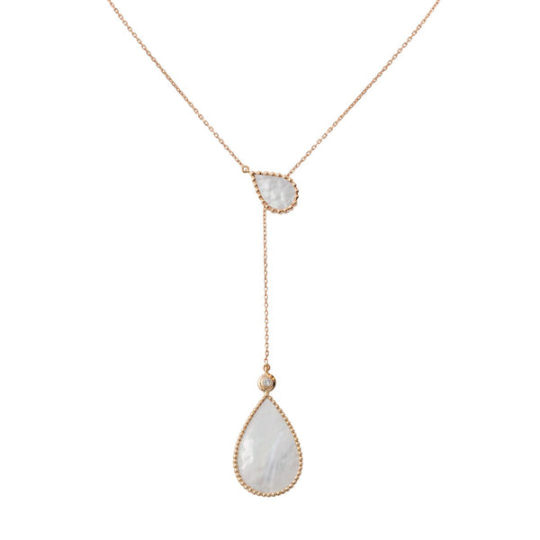 Hayma One Necklace, Mother of Pearl, Rose Gold