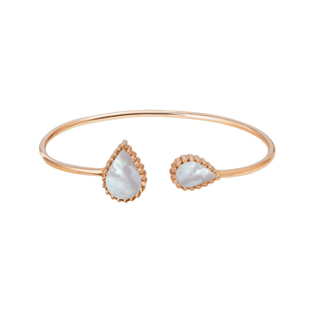 Hayma Petite Bangle, Mother of Pearl, Rose Gold