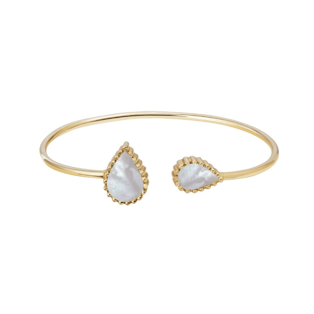 Hayma Petite Bangle, Mother of Pearl, Yellow Gold