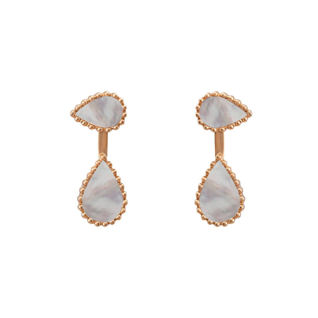 Hayma Petite Earring, Mother of Pearl, Rose Gold