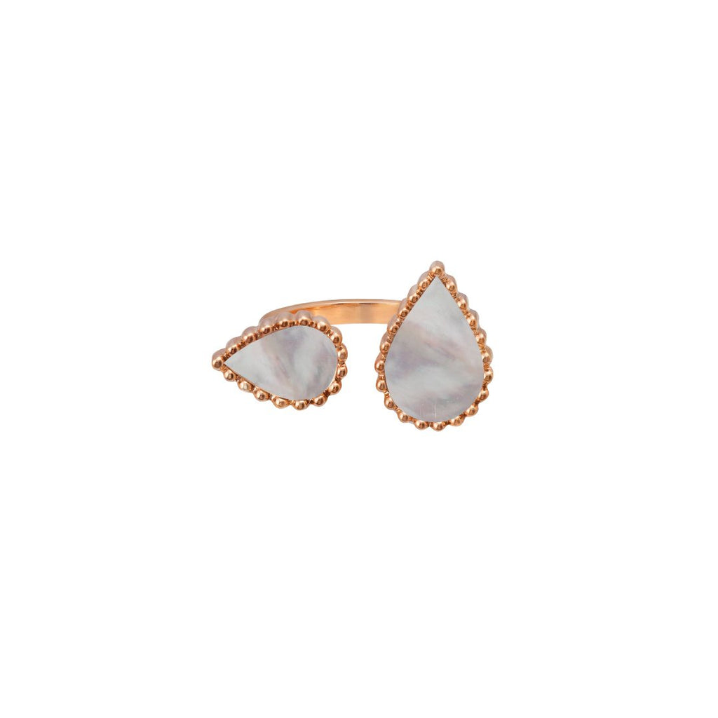 Hayma Petite Ring, Mother of Pearl, Rose Gold