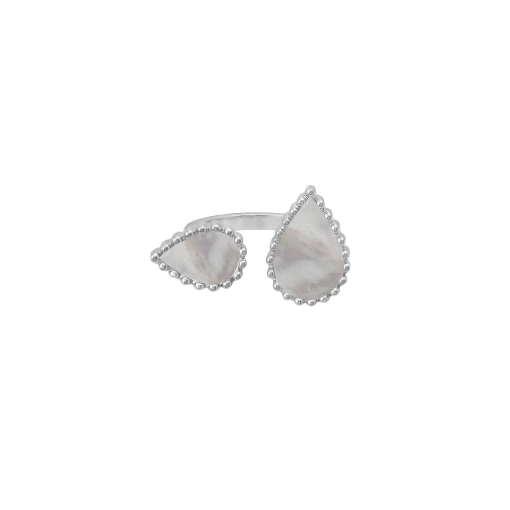 Hayma Petite Ring, Mother of Pearl, White Gold