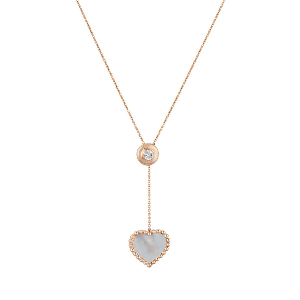 Melikah Necklace, Mother of Pearl, Rose Gold