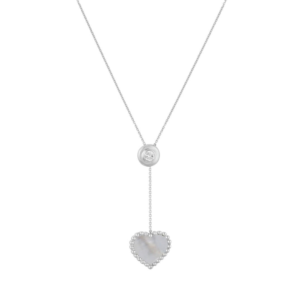 Melikah Necklace, Mother of Pearl, White Gold