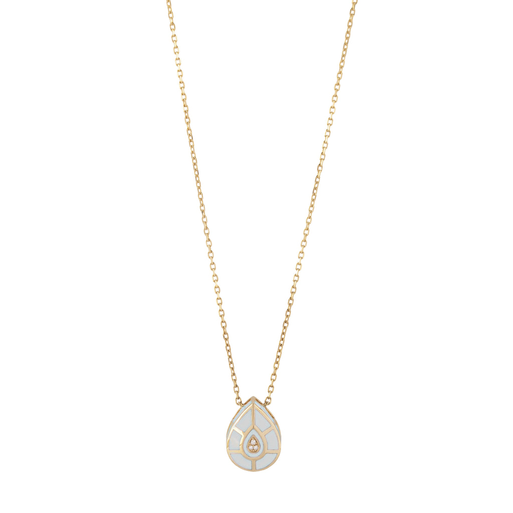 The Drops Necklace, Mother of Pearl, Yellow Gold