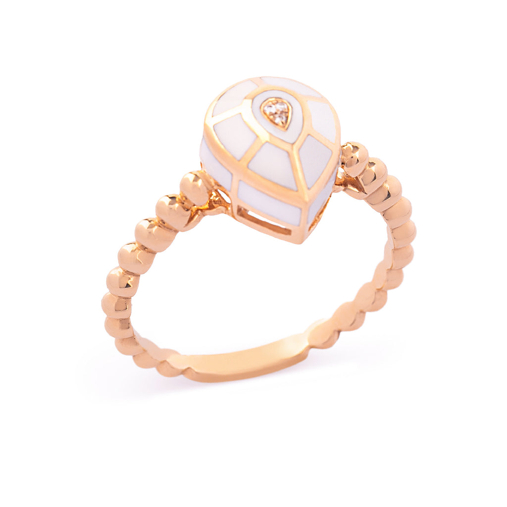 The Drops Ring, Mother of Pearl, Rose Gold